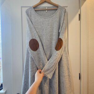 Sweater Dress with Elbow Patches